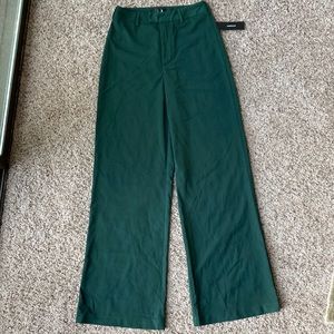 NWT Lulu’s Emerald Green Wide Leg Pants, XS